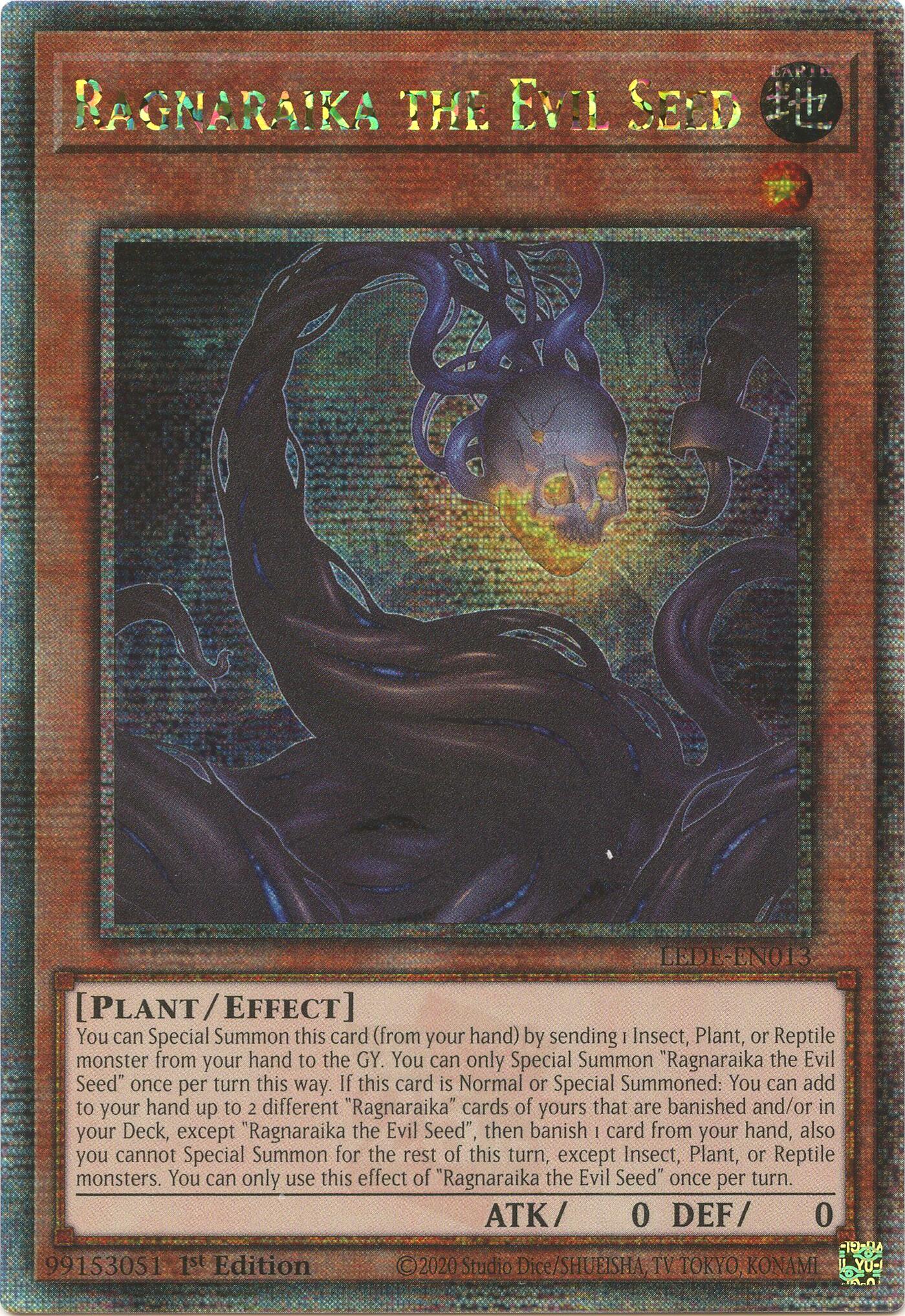 Ragnaraika the Evil Seed [LEDE-EN013] Quarter Century Secret Rare | Gam3 Escape