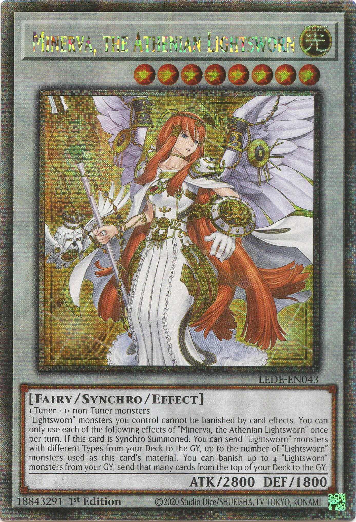 Minerva, the Athenian Lightsworn (Quarter Century Secret Rare) [LEDE-EN043] Quarter Century Secret Rare | Gam3 Escape