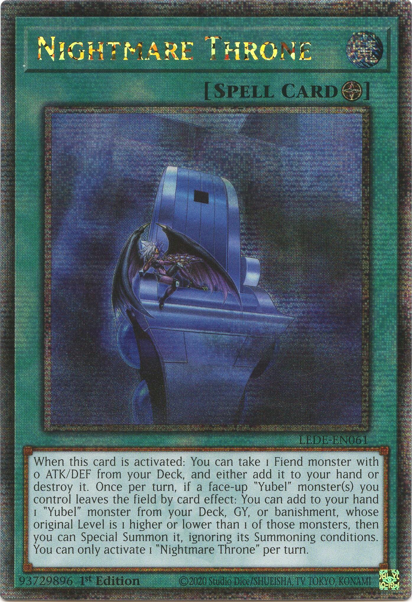 Nightmare Throne (Quarter Century Secret Rare) [LEDE-EN061] Quarter Century Secret Rare | Gam3 Escape