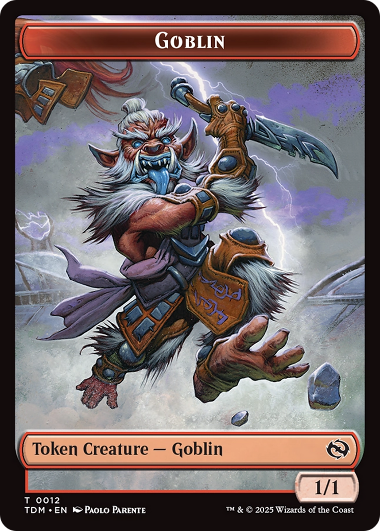 Goblin // Warrior Double-Sided Token [Tarkir: Dragonstorm Tokens] | Gam3 Escape