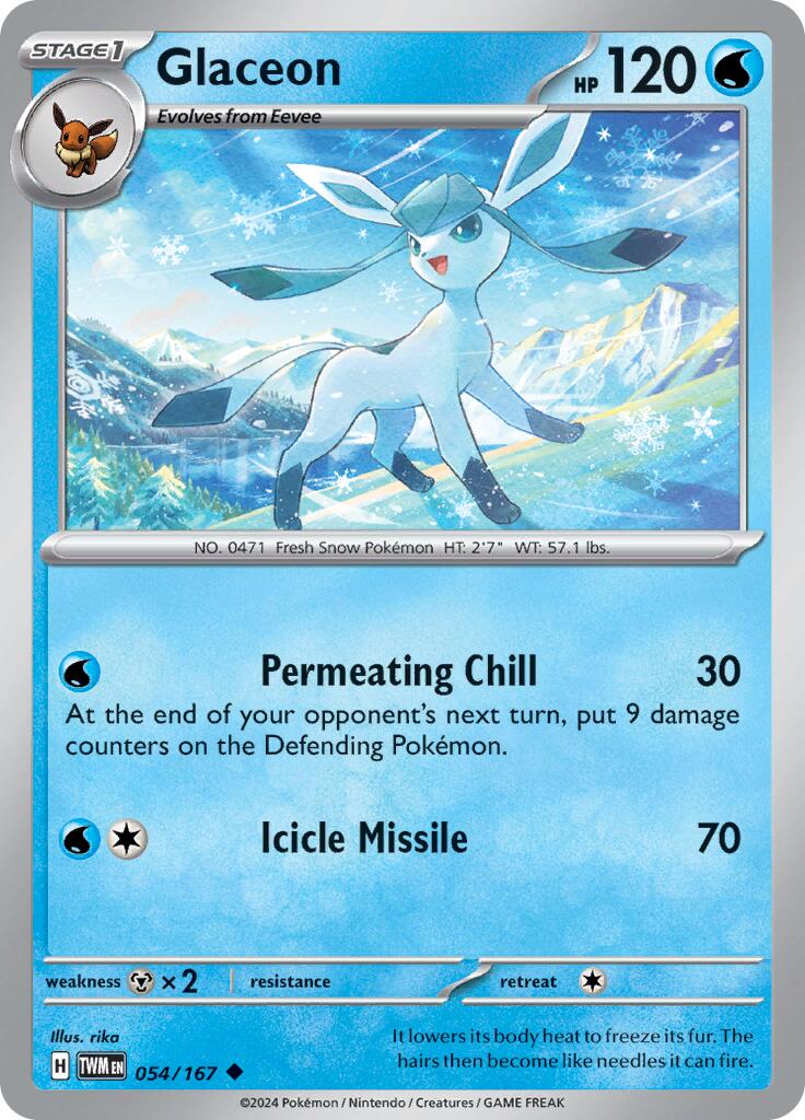 Glaceon (054/167) [Scarlet & Violet: Twilight Masquerade] | Gam3 Escape