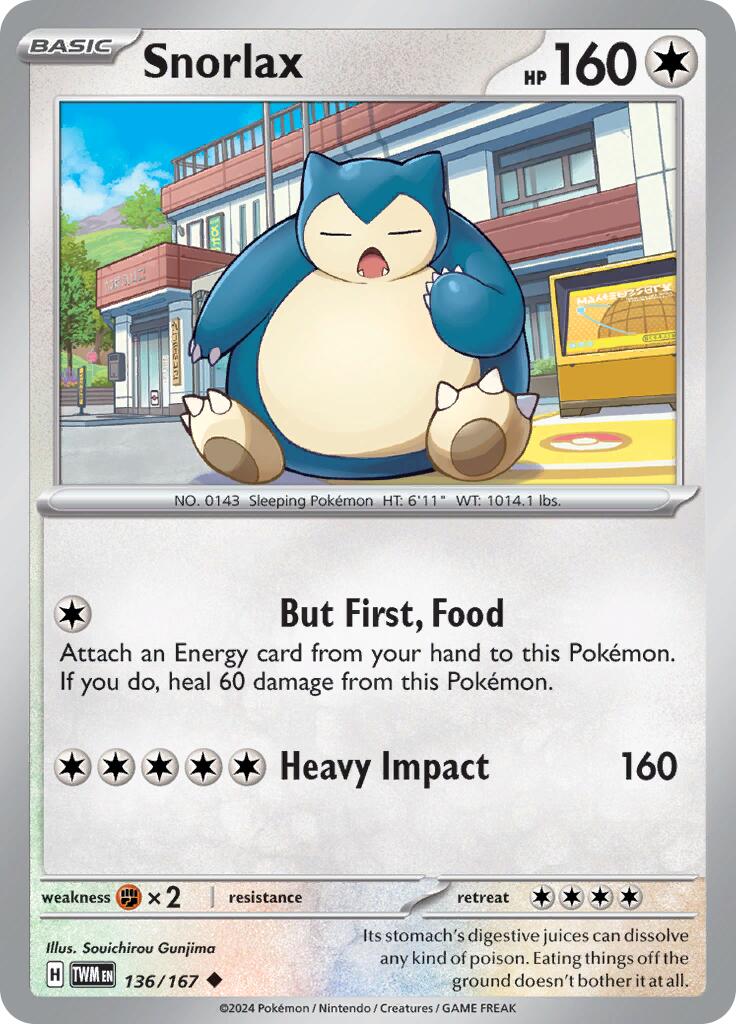 Snorlax (136/167) [Scarlet & Violet: Twilight Masquerade] | Gam3 Escape