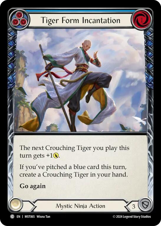 Tiger Form Incantation (Blue) [MST065] (Part the Mistveil)  Rainbow Foil | Gam3 Escape