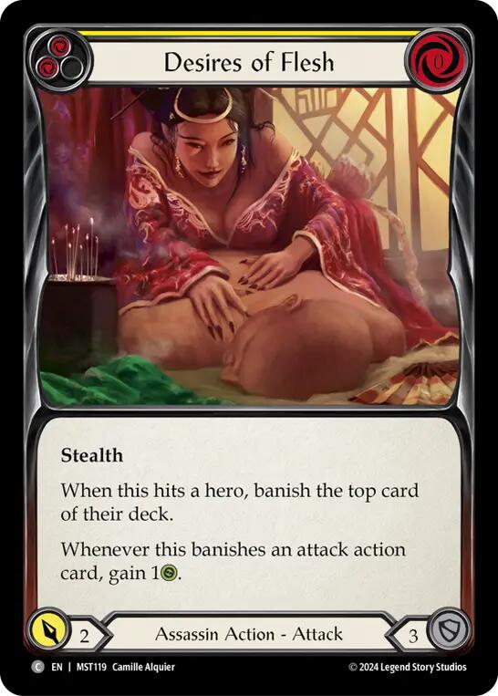 Desires of Flesh (Yellow) [MST119] (Part the Mistveil)  Rainbow Foil | Gam3 Escape