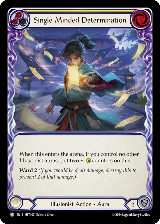Single Minded Determination (Yellow) [MST147] (Part the Mistveil)  Rainbow Foil | Gam3 Escape