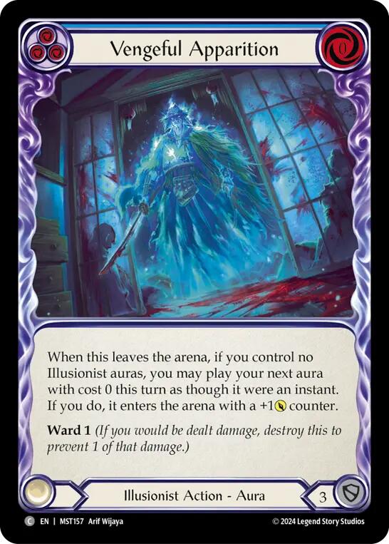 Vengeful Apparition (Blue) [MST157] (Part the Mistveil)  Rainbow Foil | Gam3 Escape