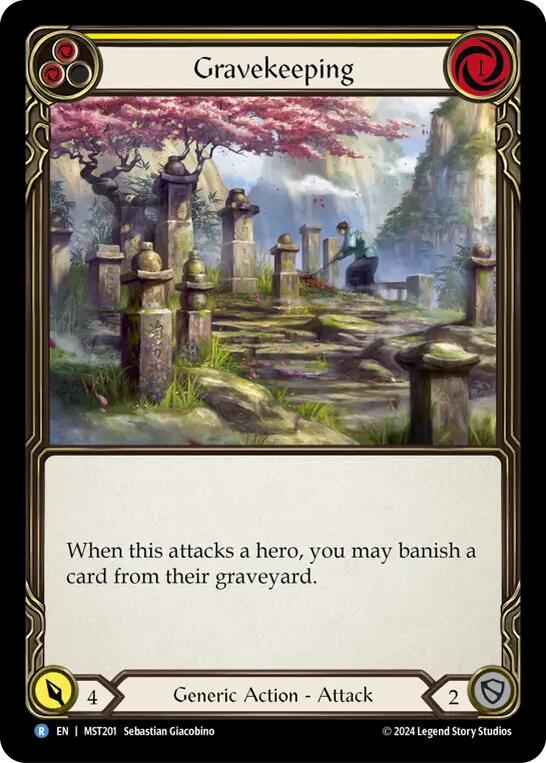 Gravekeeping (Yellow) [MST201] (Part the Mistveil)  Rainbow Foil | Gam3 Escape