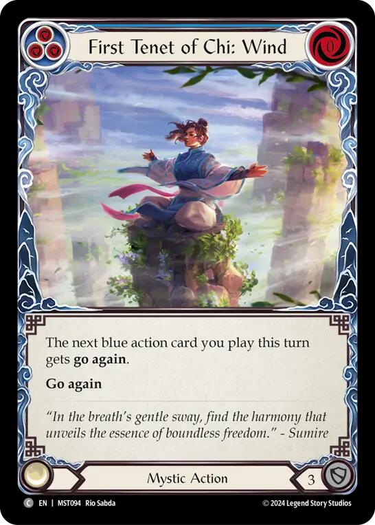 First Tenet of Chi: Wind [MST094] (Part the Mistveil)  Rainbow Foil | Gam3 Escape