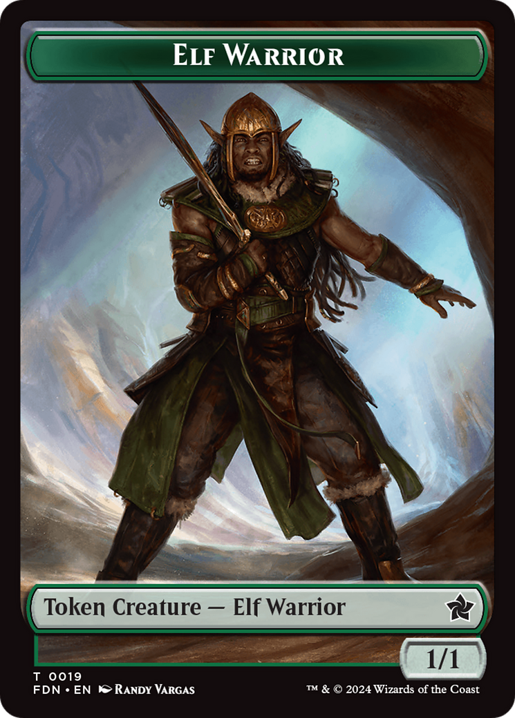 Elf Warrior // Rat (0030) Double-Sided Token [Foundations Tokens] | Gam3 Escape