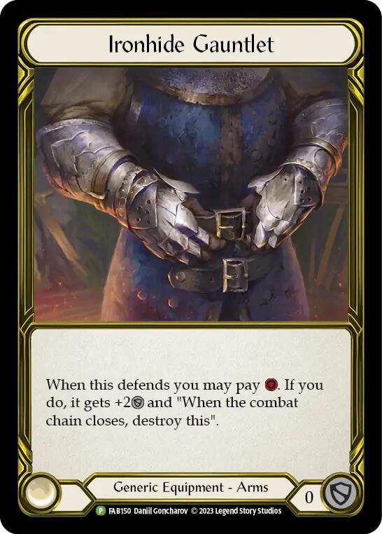 Ironhide Gauntlet (Golden) [FAB150] (Promo)  Cold Foil | Gam3 Escape