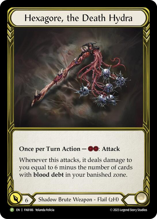Hexagore, the Death Hydra (Golden) [FAB186] (Promo)  Cold Foil | Gam3 Escape