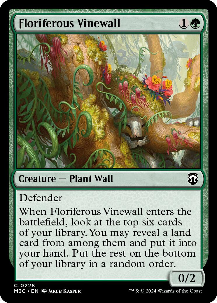 Floriferous Vinewall [Modern Horizons 3 Commander] | Gam3 Escape