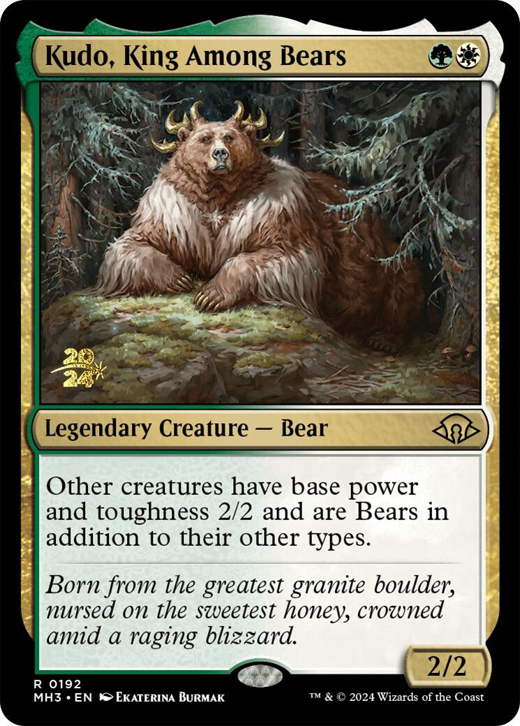 Kudo, King Among Bears [Modern Horizons 3 Prerelease Promos] | Gam3 Escape