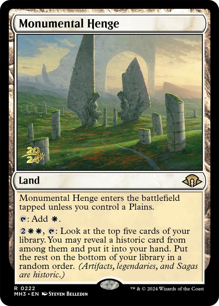 Monumental Henge [Modern Horizons 3 Prerelease Promos] | Gam3 Escape