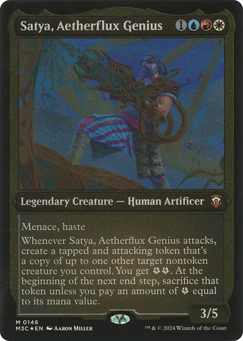 Satya, Aetherflux Genius (Display Commander) [Modern Horizons 3 Commander] | Gam3 Escape