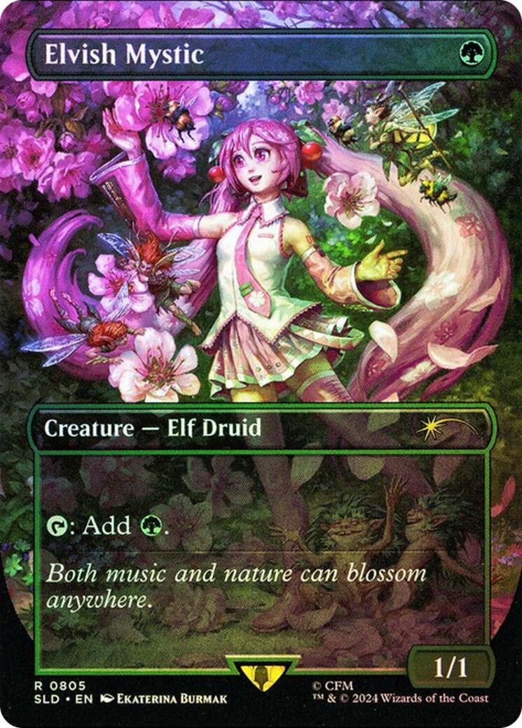 Elvish Mystic (0805 - Japanese Rainbow Foil) [Secret Lair Drop Series] | Gam3 Escape