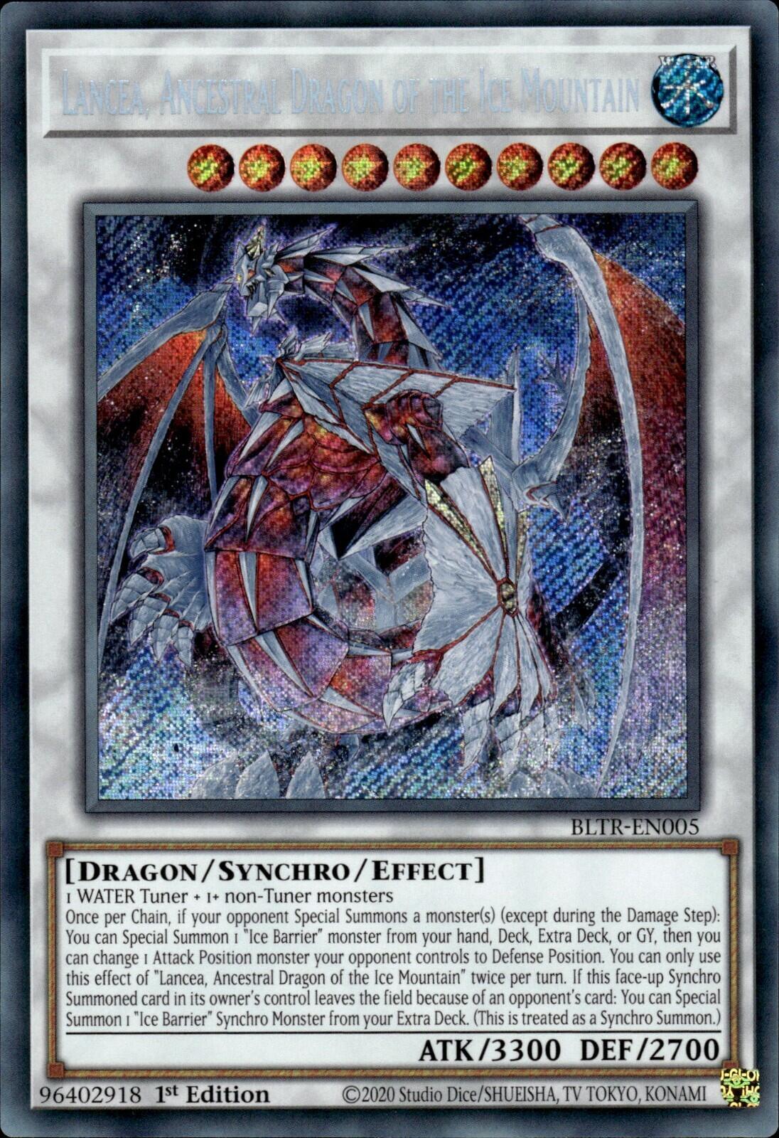 Lancea, Ancestral Dragon of the Ice Mountain [BLTR-EN005] Secret Rare | Gam3 Escape