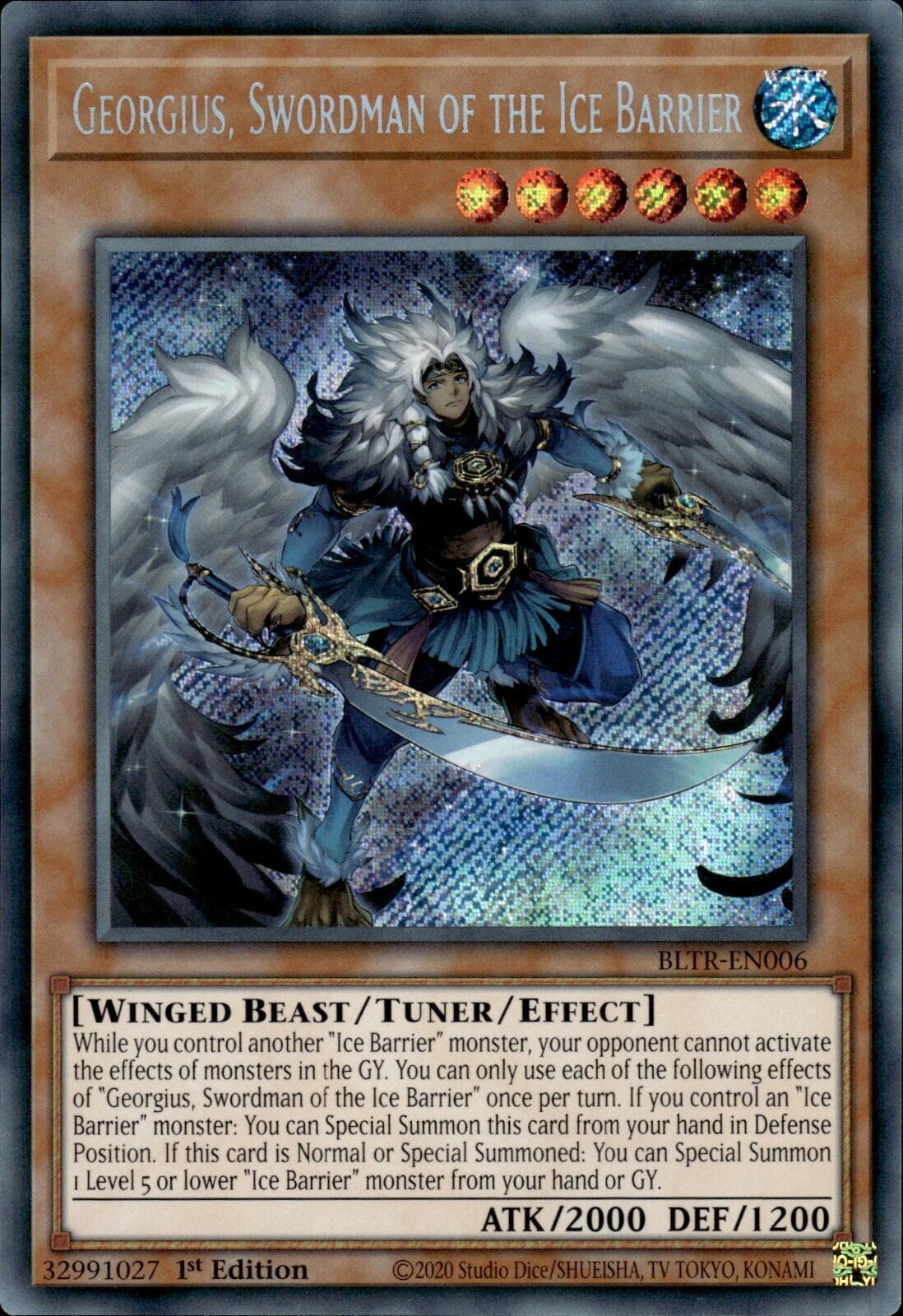 Georgius, Swordman of the Ice Barrier [BLTR-EN006] Secret Rare | Gam3 Escape