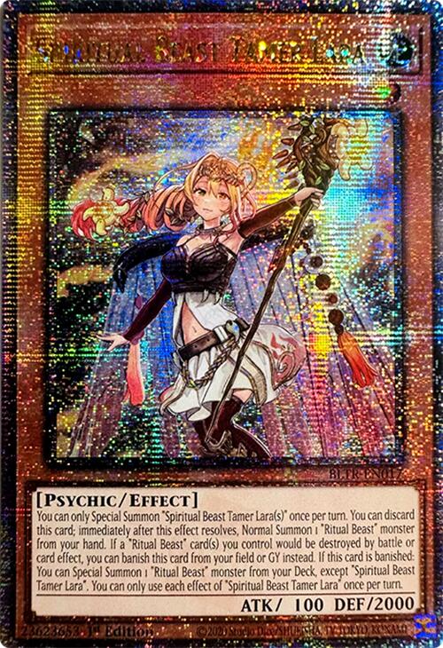 Spiritual Beast Tamer Lara (Quarter Century Secret Rare) [BLTR-EN017] Quarter Century Secret Rare | Gam3 Escape