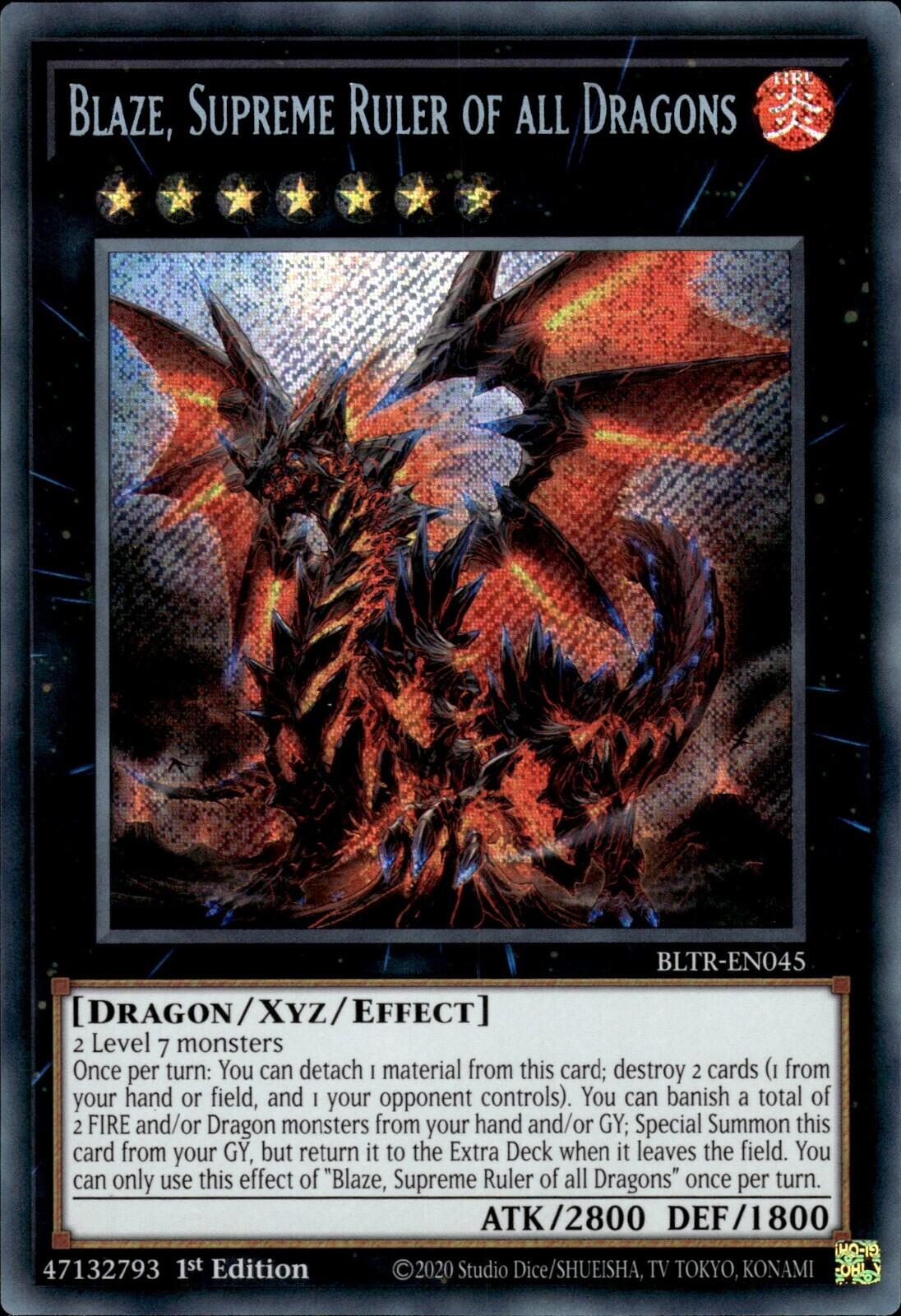 Blaze, Supreme Ruler of all Dragons [BLTR-EN045] Secret Rare | Gam3 Escape