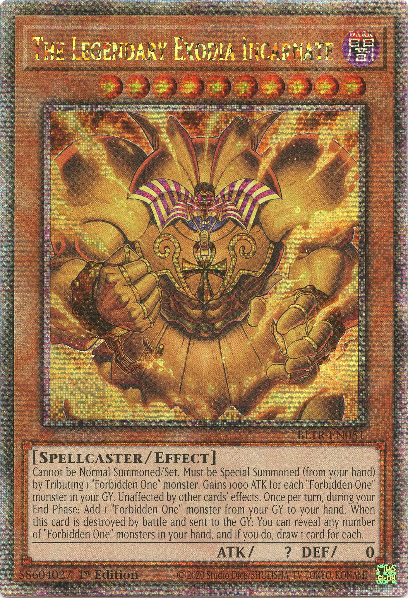 The Legendary Exodia Incarnate (Quarter Century Secret Rare) [BLTR-EN051] Quarter Century Secret Rare | Gam3 Escape