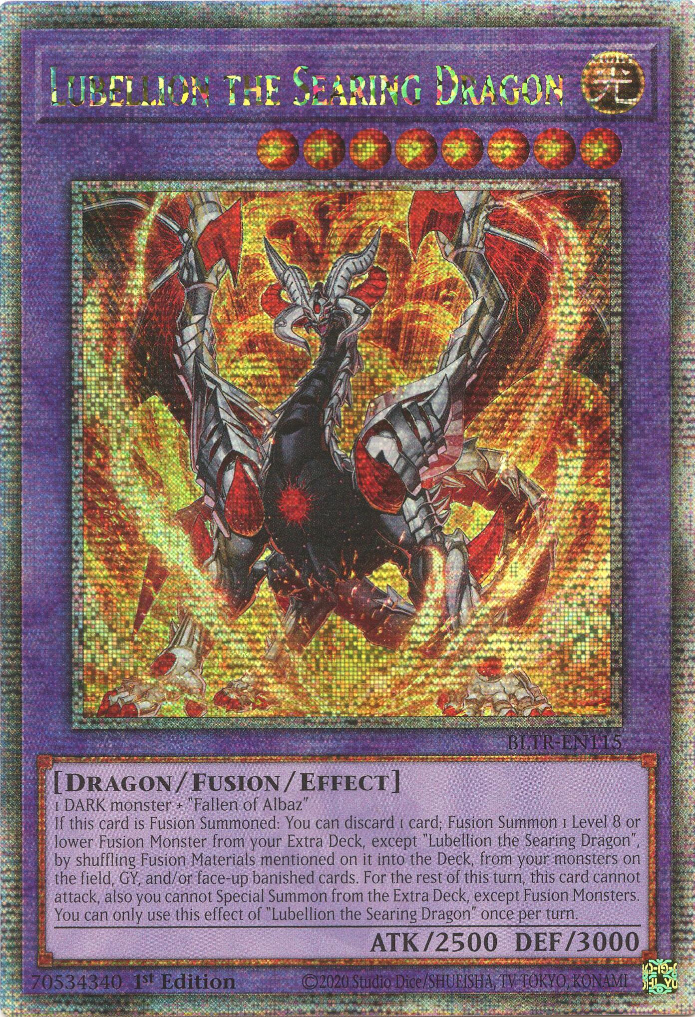 Lubellion the Searing Dragon (Quarter Century Secret Rare) [BLTR-EN115] Quarter Century Secret Rare | Gam3 Escape