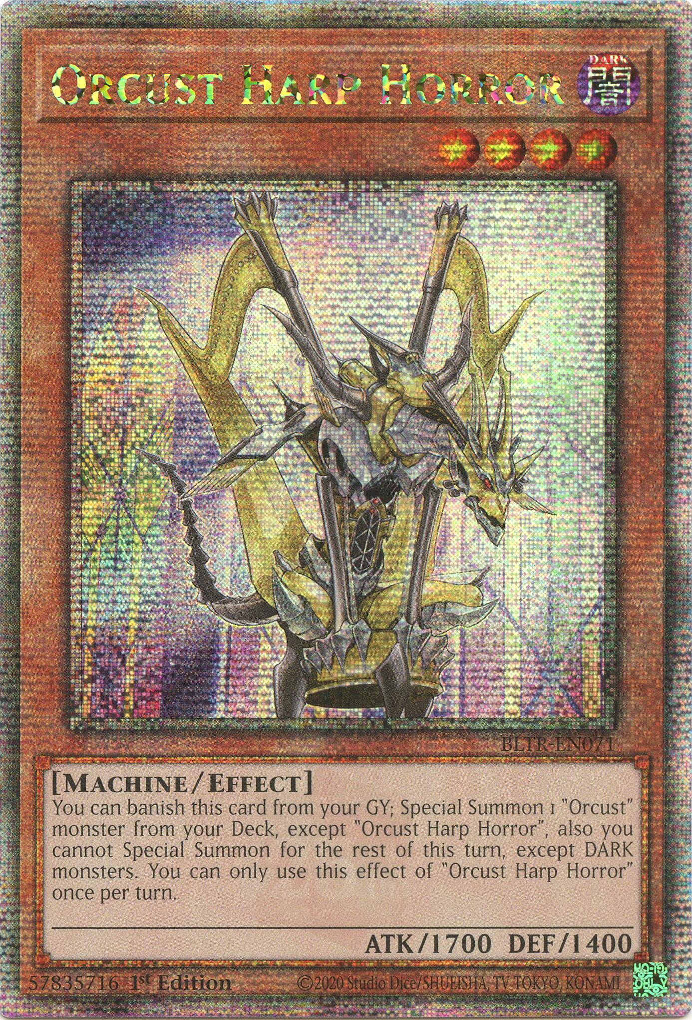 Orcust Harp Horror (Quarter Century Secret Rare) [BLTR-EN071] Quarter Century Secret Rare | Gam3 Escape