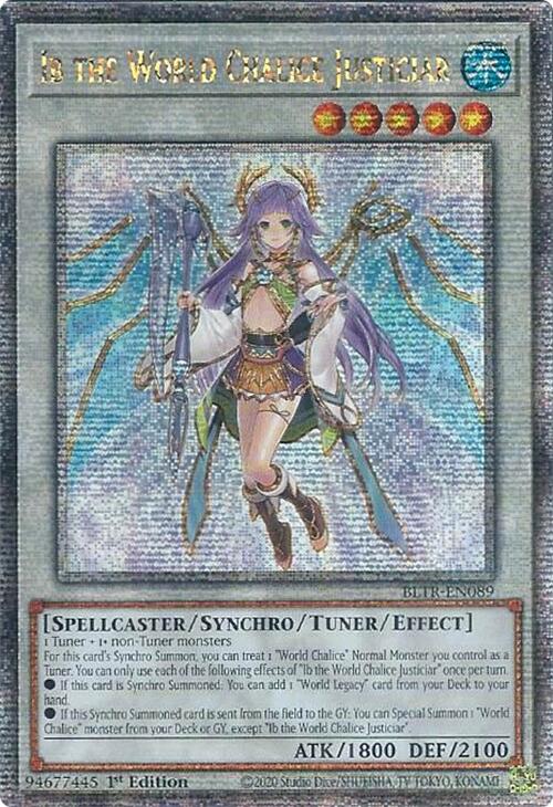 Ib the World Chalice Justiciar (Quarter Century Secret Rare) [BLTR-EN089] Quarter Century Secret Rare | Gam3 Escape