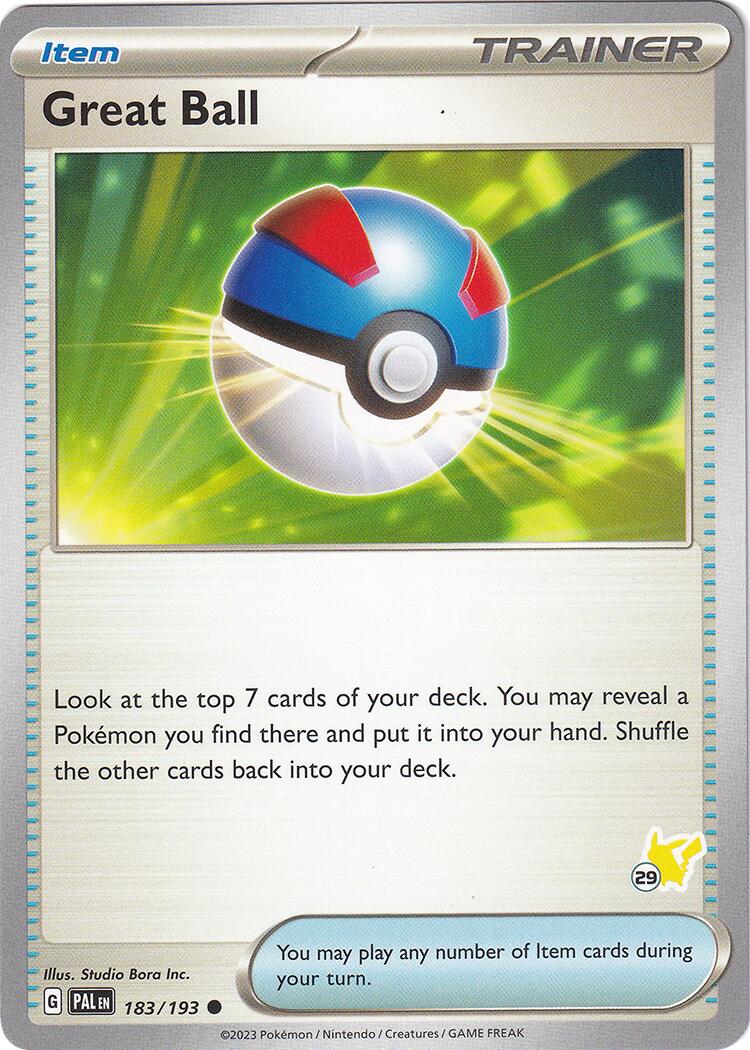 Great Ball (183/193) (Pikachu Stamp #29) [Battle Academy 2024] | Gam3 Escape