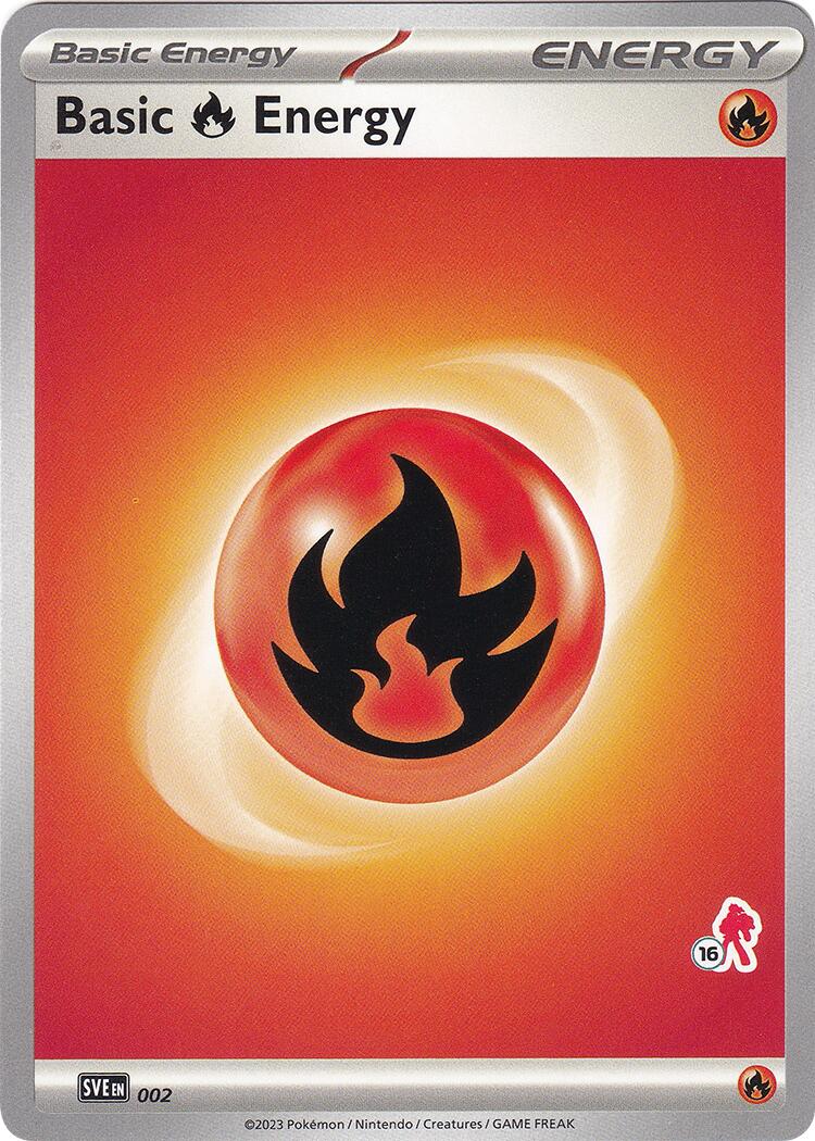 Basic Fire Energy (002) (Armarouge Stamp #16) [Battle Academy 2024] | Gam3 Escape