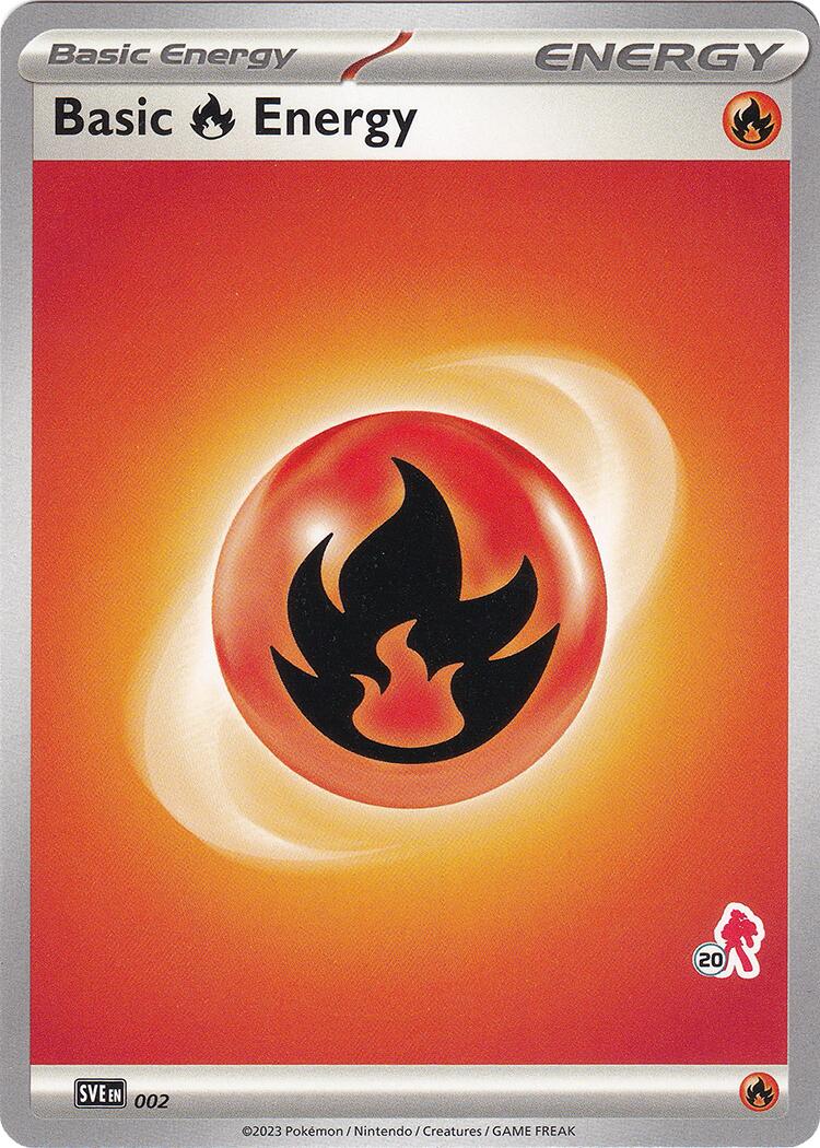 Basic Fire Energy (002) (Armarouge Stamp #20) [Battle Academy 2024] | Gam3 Escape