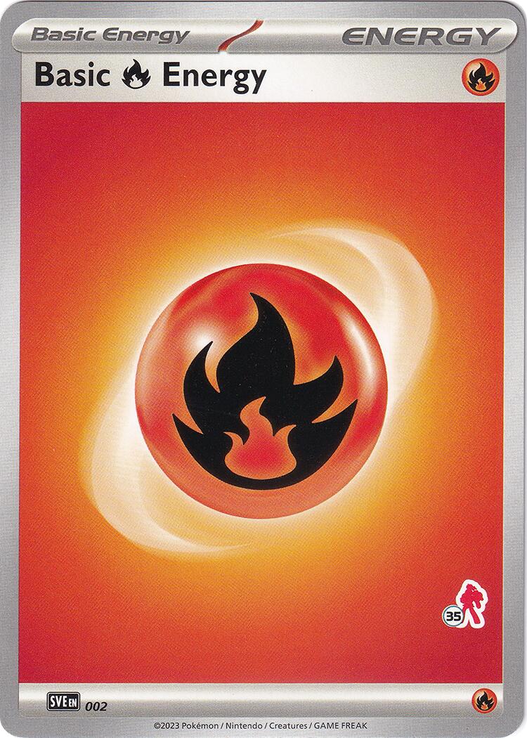 Basic Fire Energy (002) (Armarouge Stamp #35) [Battle Academy 2024] | Gam3 Escape