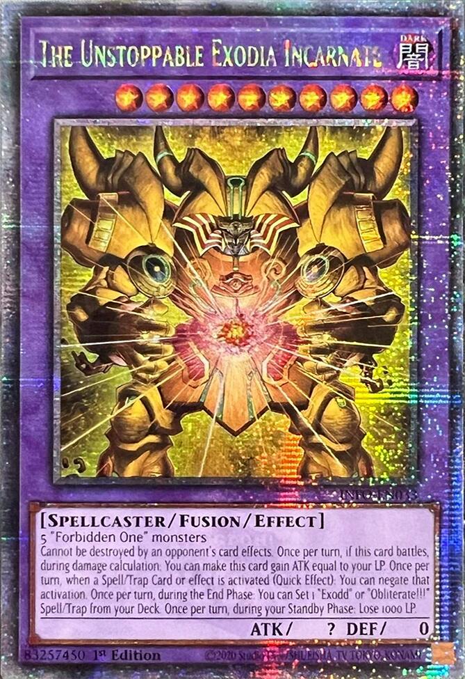 The Unstoppable Exodia Incarnate (Quarter Century Secret Rare) [INFO-EN033] Quarter Century Secret Rare | Gam3 Escape