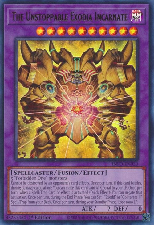 The Unstoppable Exodia Incarnate [INFO-EN033] Ultra Rare | Gam3 Escape