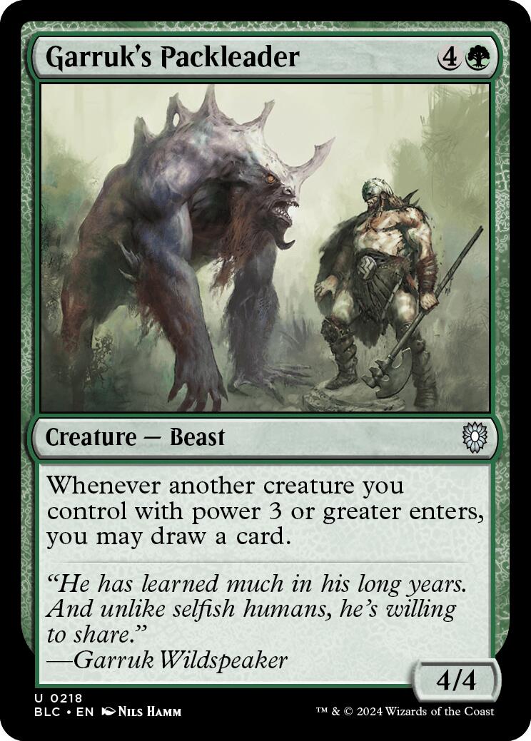 Garruk's Packleader [Bloomburrow Commander] | Gam3 Escape