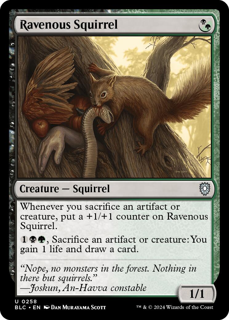 Ravenous Squirrel [Bloomburrow Commander] | Gam3 Escape