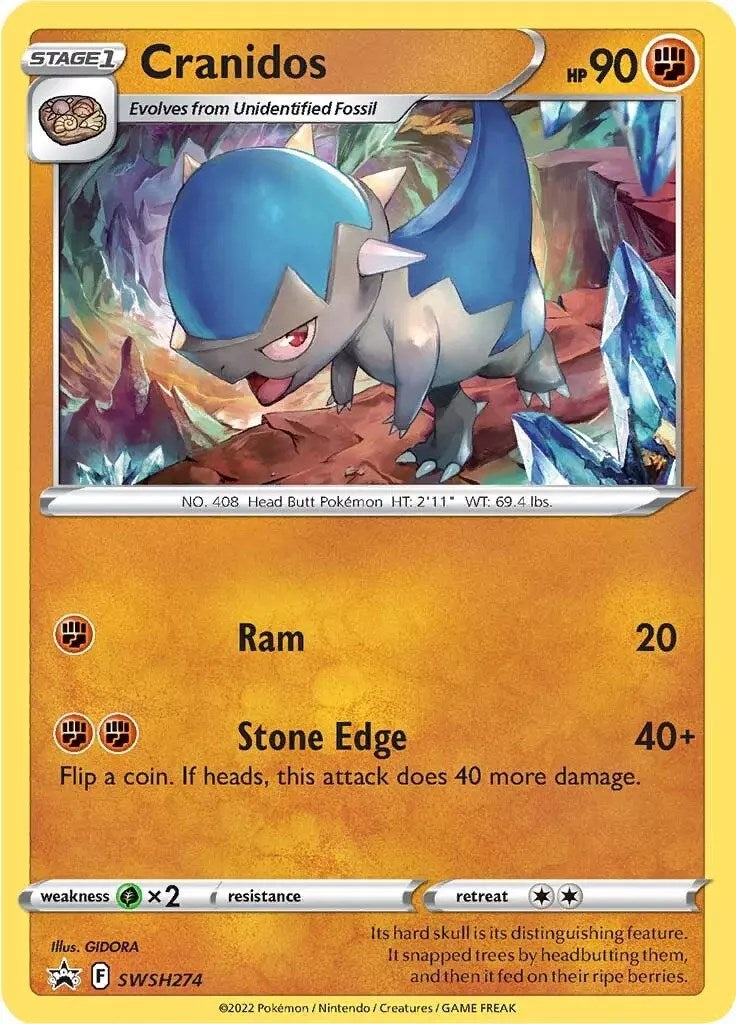 Cranidos (SWSH274) [Sword & Shield: Black Star Promos] | Gam3 Escape