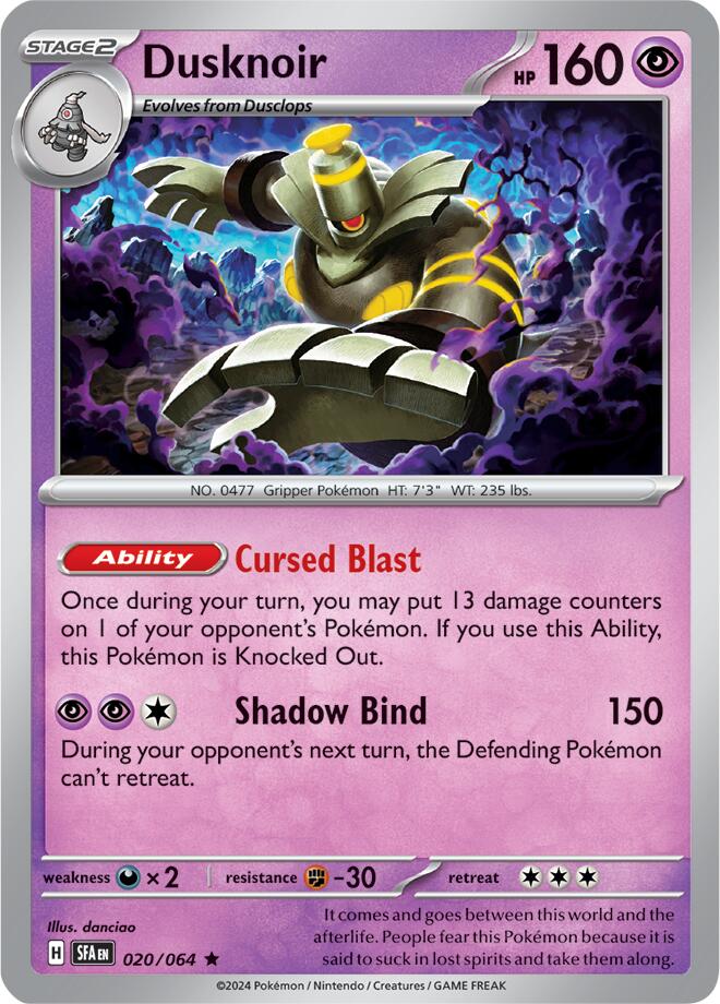 Dusknoir (020/064) [Scarlet & Violet: Shrouded Fable] | Gam3 Escape