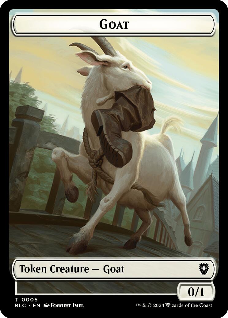 Goat // Wolf (032) Double-Sided Token [Bloomburrow Commander Tokens] | Gam3 Escape