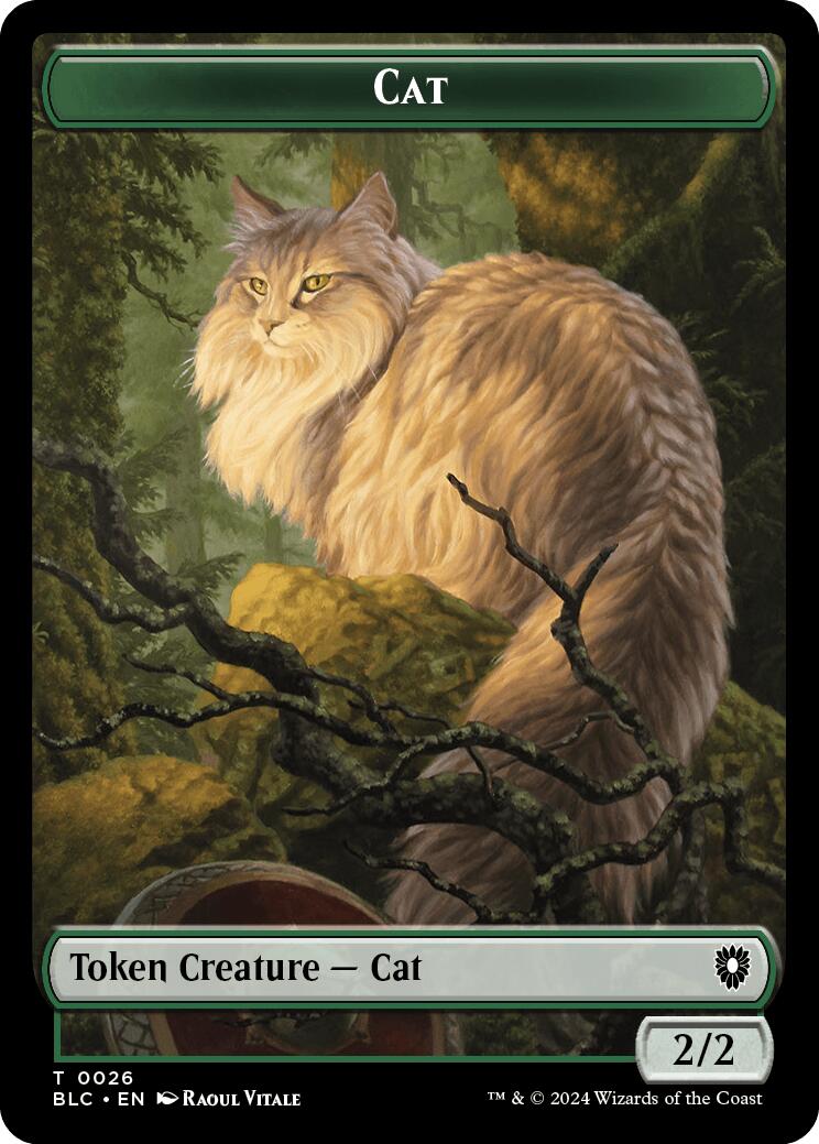 Cat // Beast (025) Double-Sided Token [Bloomburrow Commander Tokens] | Gam3 Escape