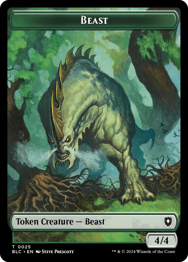Cat // Beast (025) Double-Sided Token [Bloomburrow Commander Tokens] | Gam3 Escape