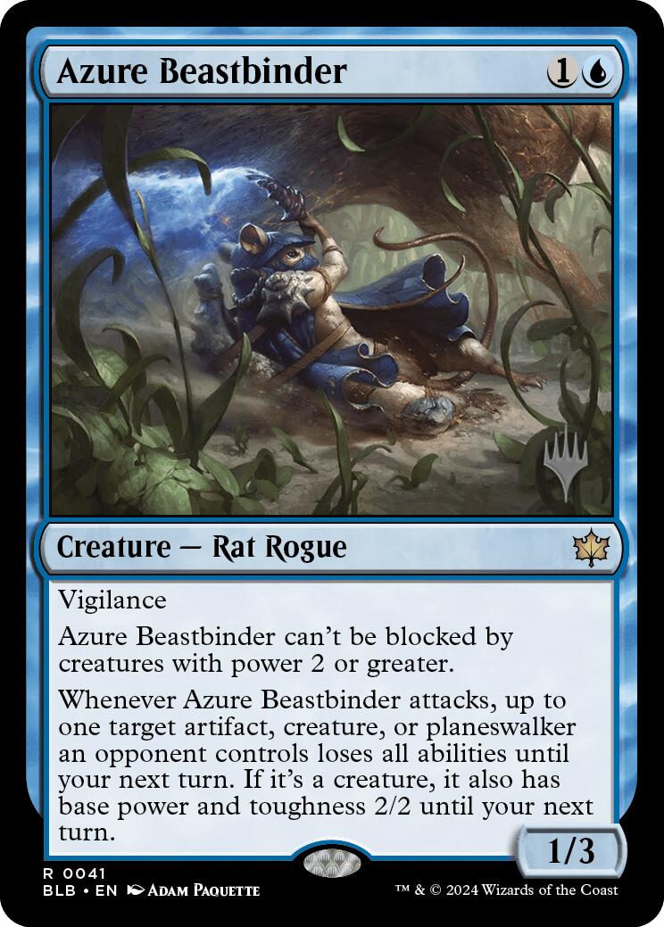 Azure Beastbinder (Promo Pack) [Bloomburrow Promos] | Gam3 Escape