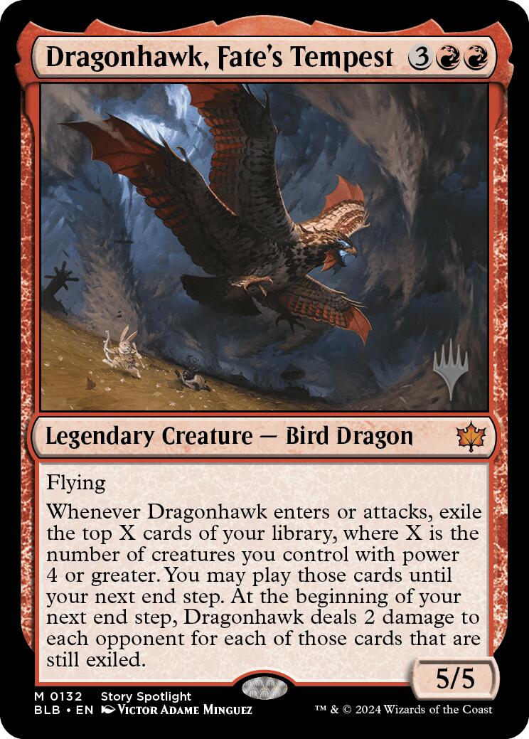 Dragonhawk, Fate's Tempest (Promo Pack) [Bloomburrow Promos] | Gam3 Escape