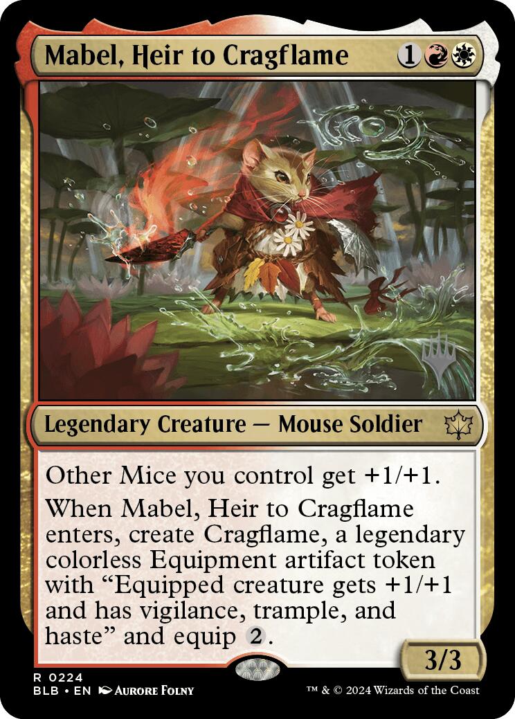 Mabel, Heir to Cragflame (Promo Pack) [Bloomburrow Promos] | Gam3 Escape