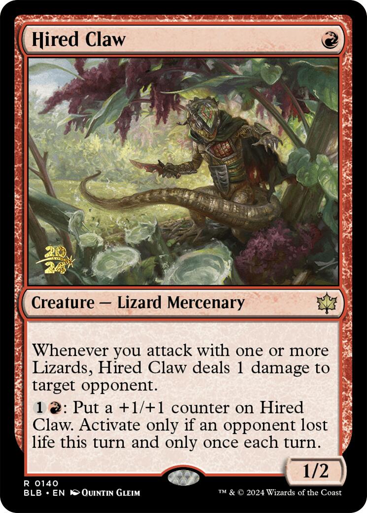 Hired Claw [Bloomburrow Prerelease Promos] | Gam3 Escape