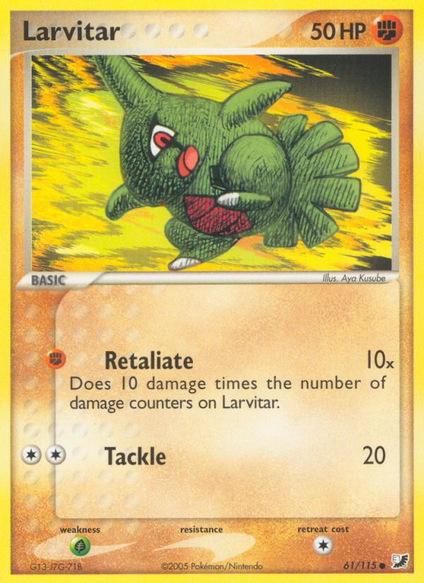 Larvitar (61/115) [EX: Unseen Forces] | Gam3 Escape