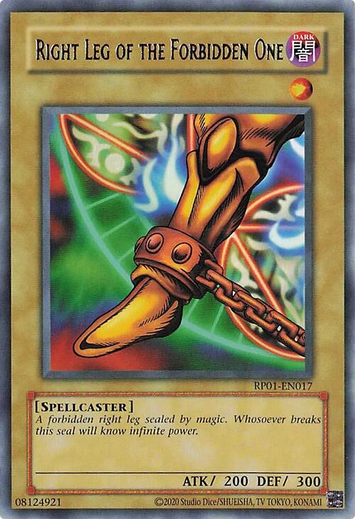 Right Leg of the Forbidden One [RP01-EN017] Rare | Gam3 Escape