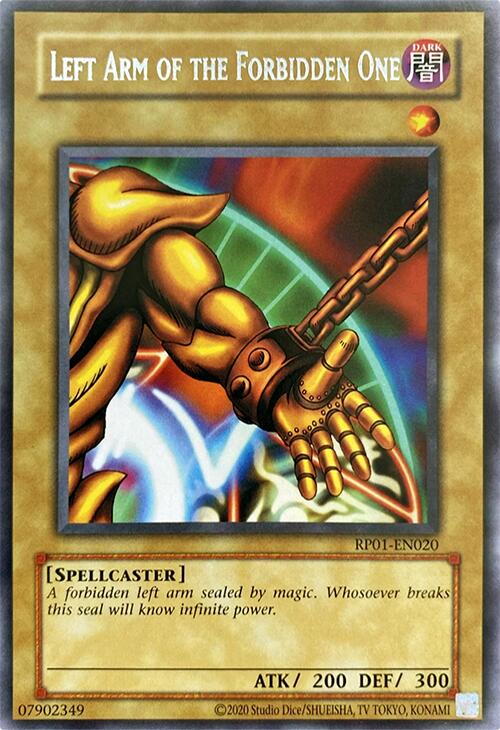 Left Arm of the Forbidden One [RP01-EN020] Rare | Gam3 Escape