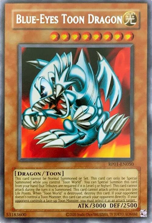 Blue-Eyes Toon Dragon [RP01-EN050] Rare | Gam3 Escape