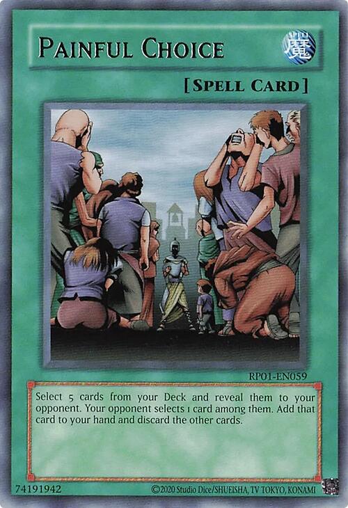 Painful Choice [RP01-EN059] Rare | Gam3 Escape